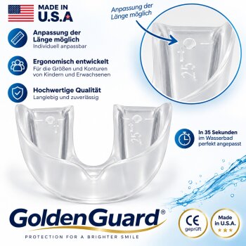 20 Jahre Jubel Angebot - 10+1 GRATIS - GoldenGuard Zahnschutz transparent- SR