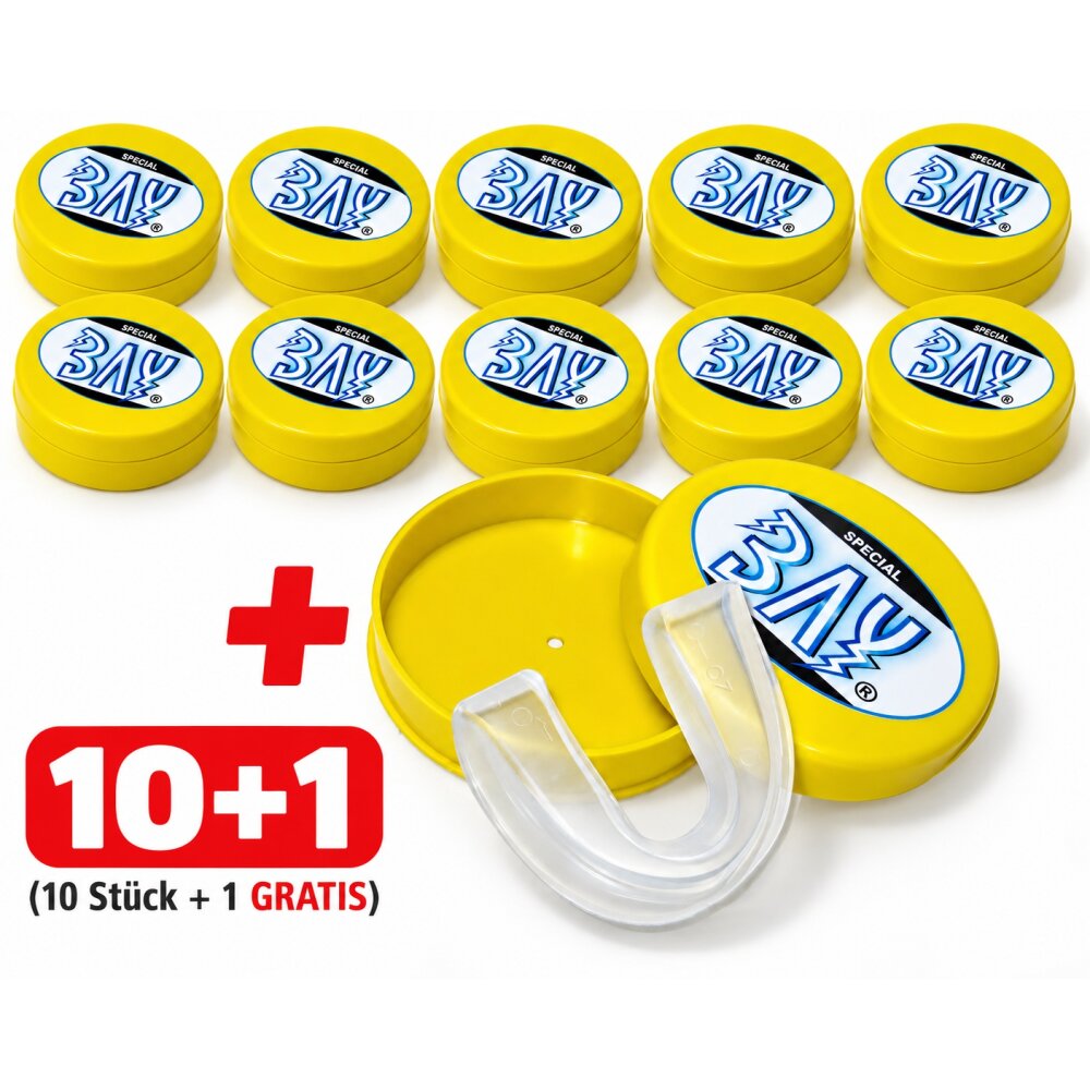 20 Jahre Jubel Angebot - 10+1 GRATIS - GoldenGuard Zahnschutz transparent- SR