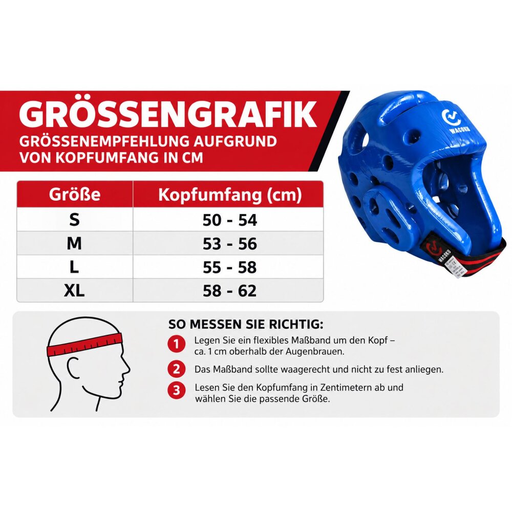 Wacoku WT Kopfschutz blau WTF Zulassung