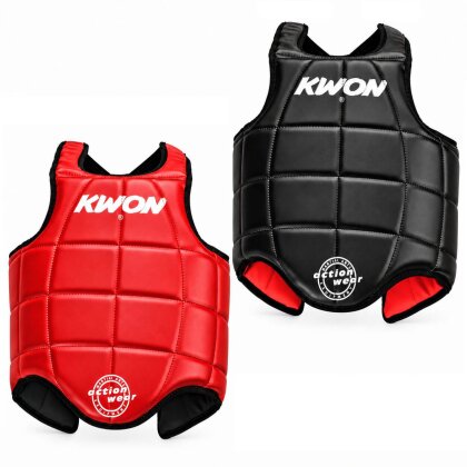 Kampfsport Double Black Schutzweste Körperschutz schwarz/rot