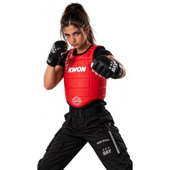 Kampfsport Double Black Schutzweste Körperschutz schwarz/rot