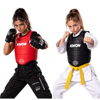 Kampfsport Double Black Schutzweste Körperschutz schwarz/rot
