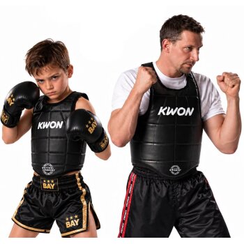 Kampfsport Double Black Schutzweste Körperschutz schwarz/rot