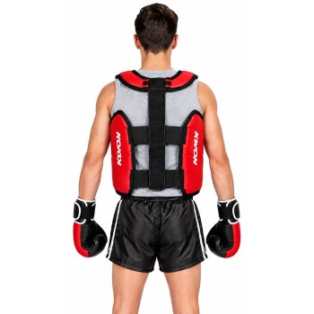 Kampfsport Double Black Schutzweste Körperschutz schwarz/rot