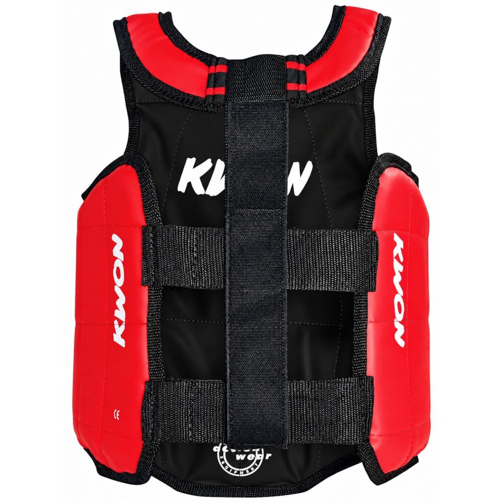 Kampfsport Double Black Schutzweste Körperschutz schwarz/rot