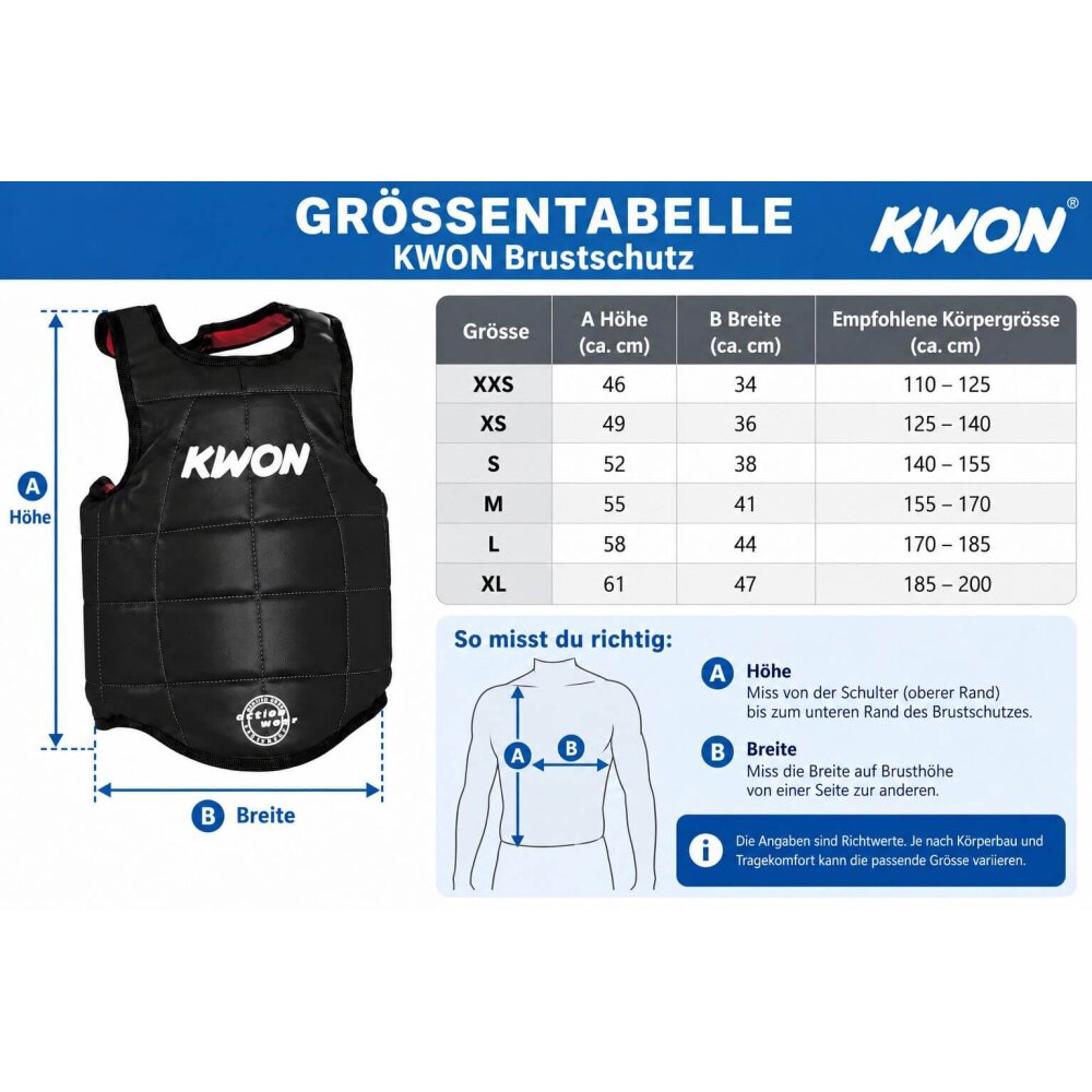 Kampfsport Double Black Schutzweste Körperschutz schwarz/rot
