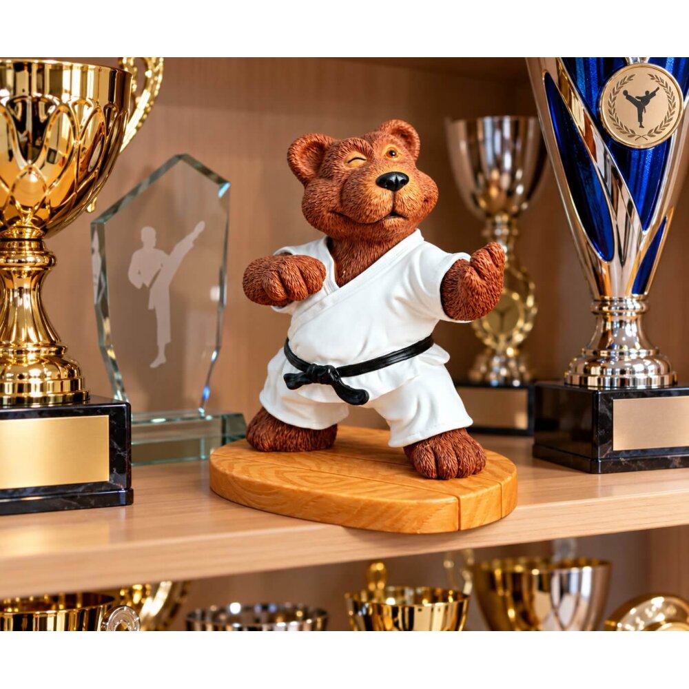 Budo Bär Kunstharz Figur – Dekofigure Karate