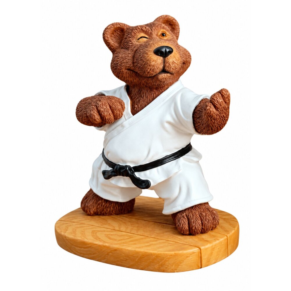 Budo Bär Kunstharz Figur – Dekofigure Karate