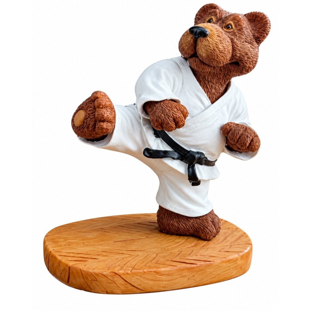 Budo Bär Kunstharz Figur – Dekofigure Karate