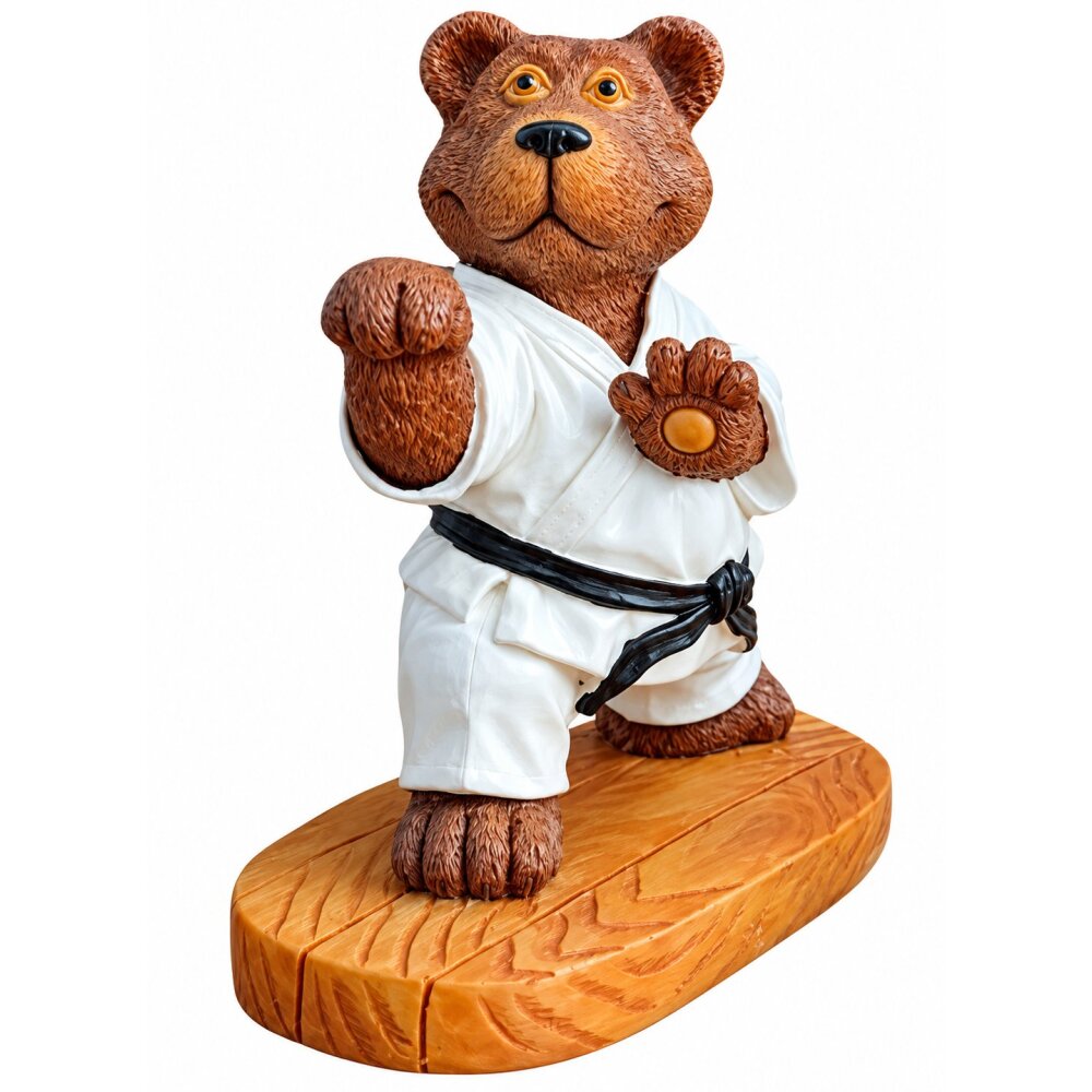 Budo Bär Kunstharz Figur – Dekofigure Karate