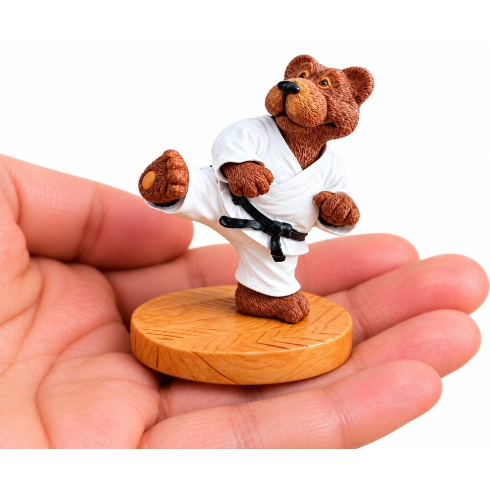 Budo Bär Kunstharz Figur – Dekofigure Karate