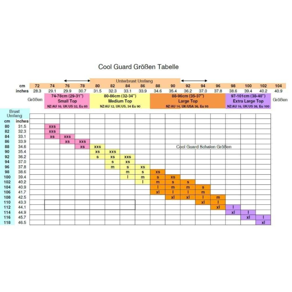 Cool Guard Schalen für Brustschutz L