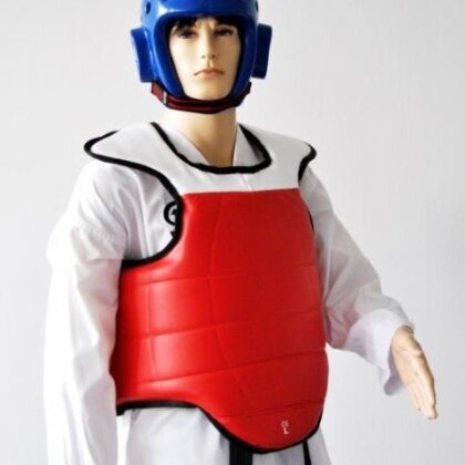 Wende Weste Taekwondo rot blau M