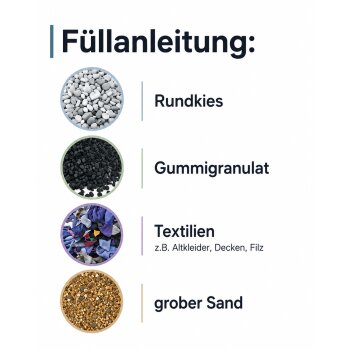 3-Kammern Wand-Schlagpolster 115x44 Ungefüllt pink