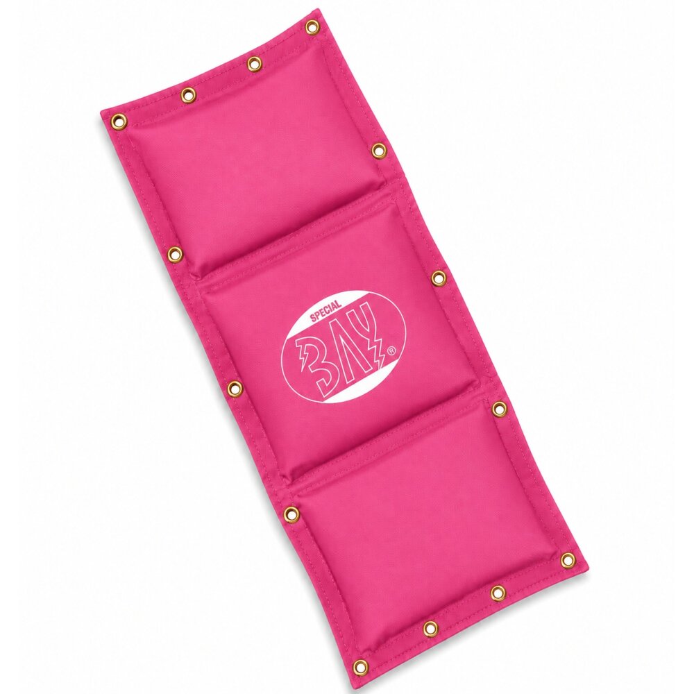 3-Kammern Wand-Schlagpolster 115x44 Ungefüllt pink