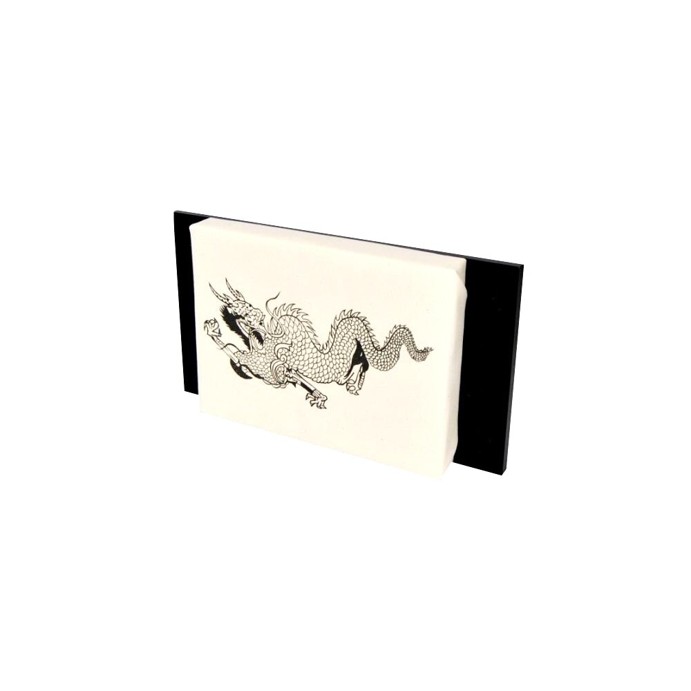 ANGEBOT des Monats - Makiwara Wand-Schlagpolster Drache 40 x 22 wei&szlig;
