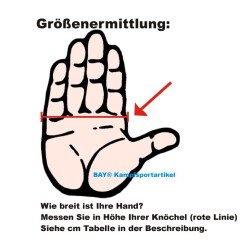 Schwei&szlig;handschuhe open finger f&uuml;r Pratzen XL