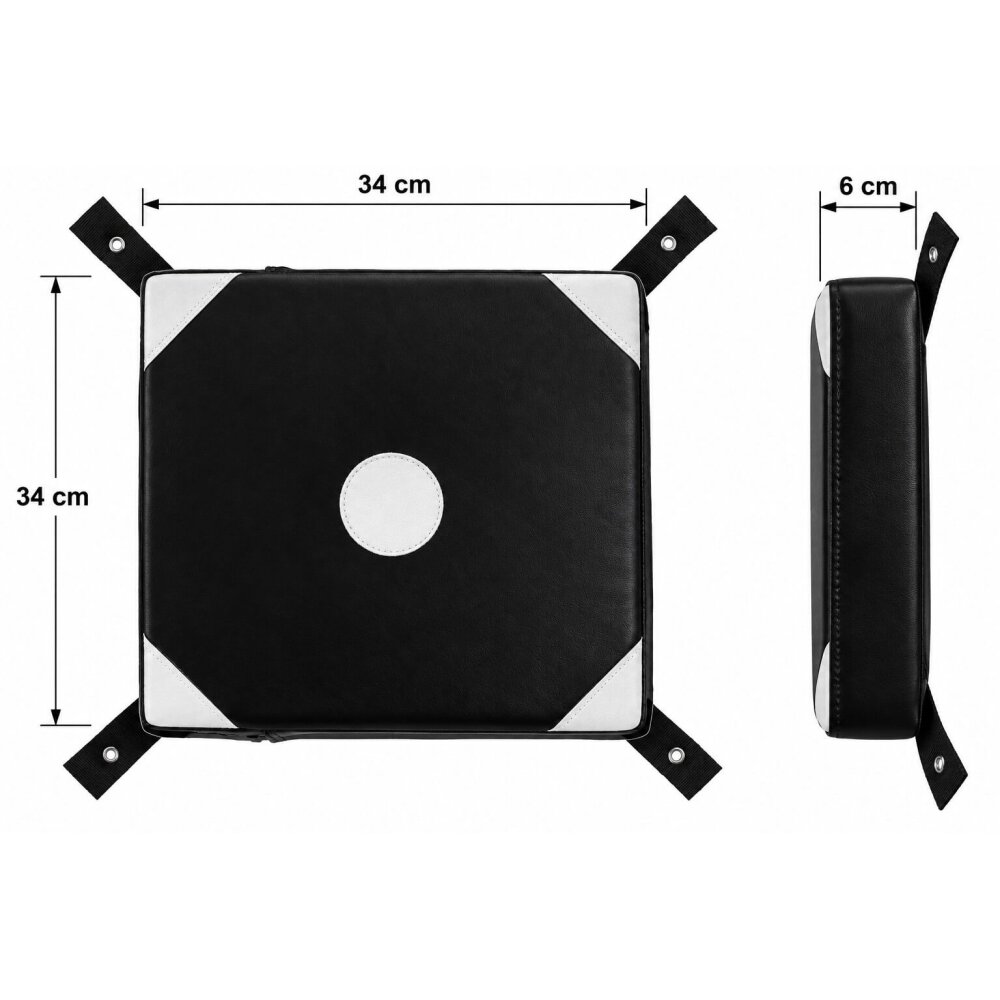 Wall Catcher Wand-Schlagpolster 34 x 34 cm schwarz