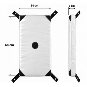 Wall Catcher Wand-Schlagpolster 68 x 34 groß Farben weiß/grau