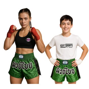 Remy Thaiboxhose grün/schwarzS - XXL