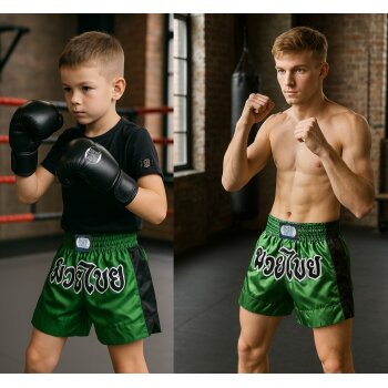 Remy Thaiboxhose grün/schwarzS - XXL