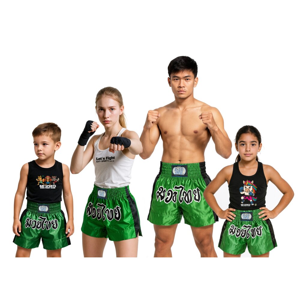 Remy Thaiboxhose grün/schwarz XS - XXL