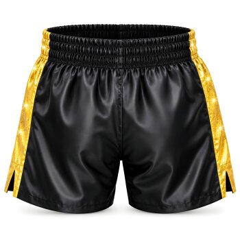 20 Jahre Jubel Angebot- Remy Thaiboxhose schwarz/gold glitter XXS - XXL