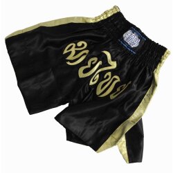 20 Jahre Jubel Angebot- Remy Thaiboxhose schwarz/gold glitter XXS - XXL