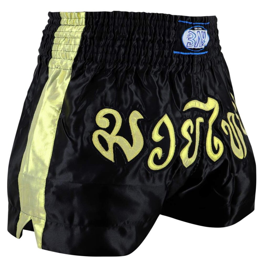 20 Jahre Jubel Angebot- Remy Thaiboxhose schwarz/gold glitter XXS - XXL