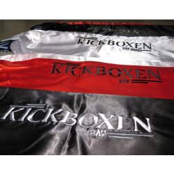 Stick Kickboxhose schwarz/rot 6XS - XXL Kinder Erwachsene