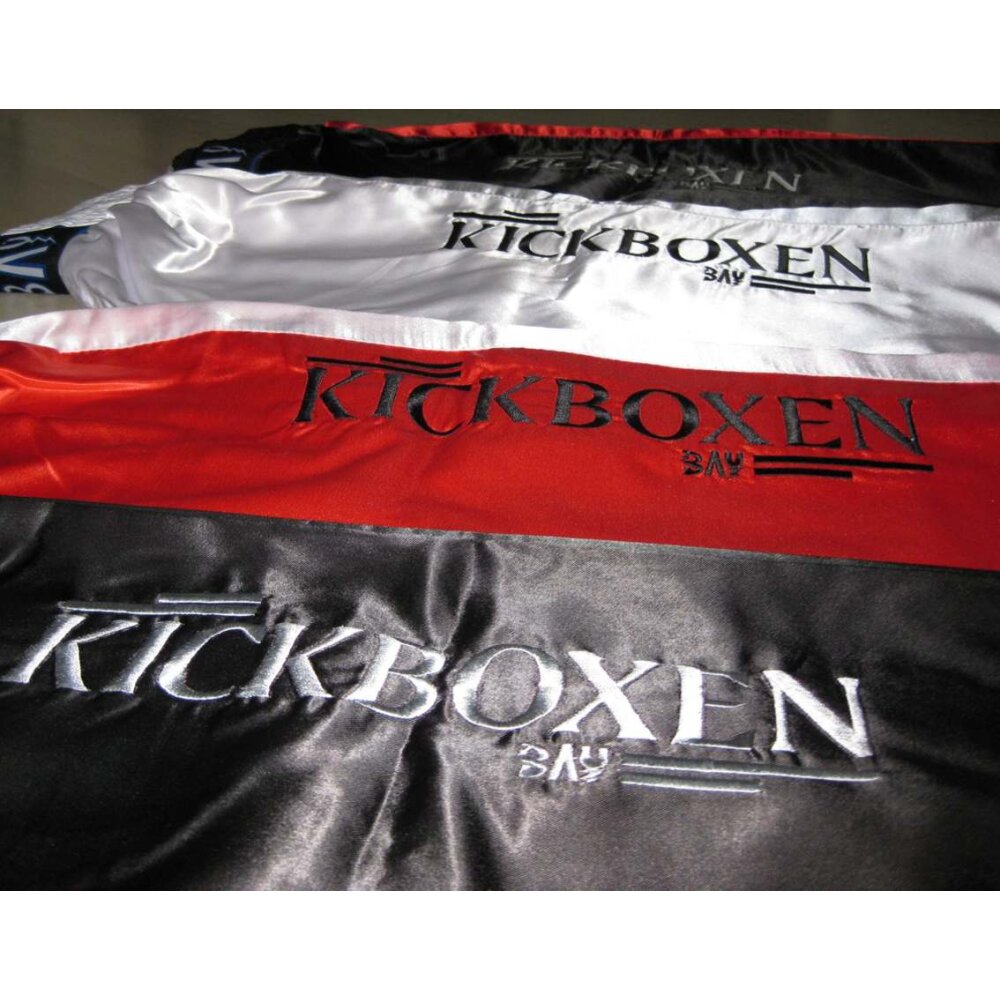 Stick Kickboxhose schwarz/rot 6XS - XXL Kinder Erwachsene