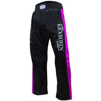 Stick Kickboxhose schwarz/pink4XS - XXL Kinder Erwachsene