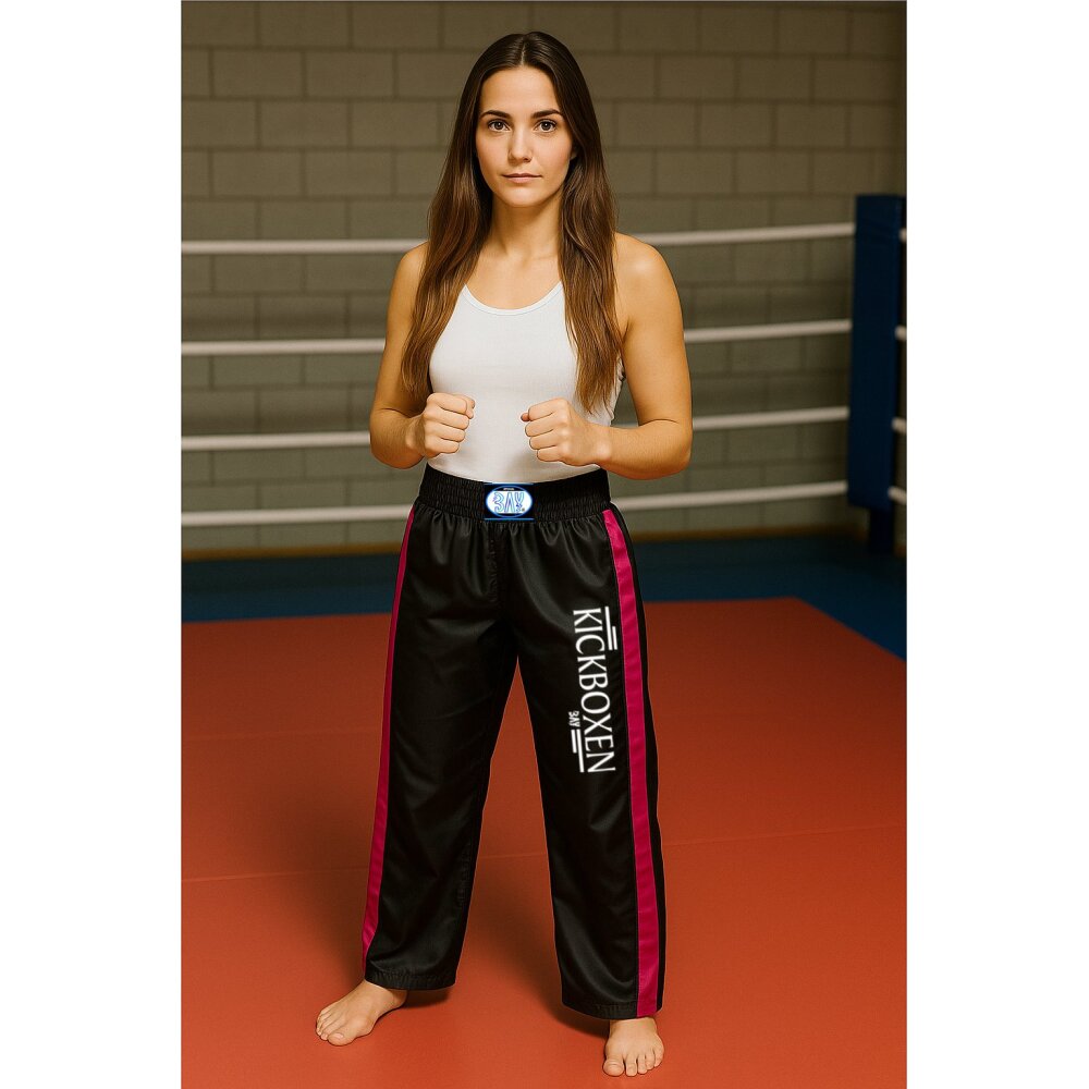 Stick Kickboxhose schwarz/pink