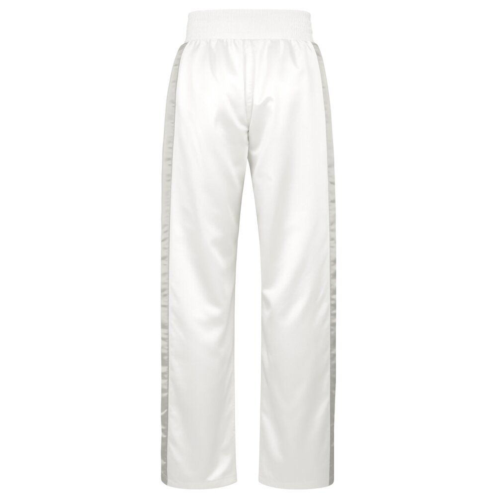 Stick Kickboxhose weiß / grau silber 4XS - XXL Kinder Erwachsene
