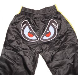 ANGEBOT des Monats - No Fear Augen Kickboxhose schwarz/gelb XXS - XXL