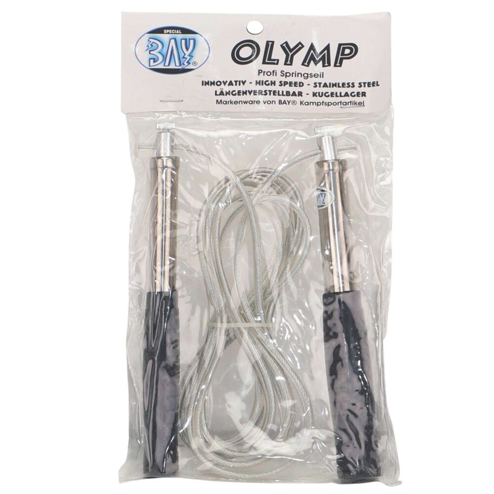 Olymp 280 Stahl Springseil Aluminium schwarz inkl. Mesh Bag