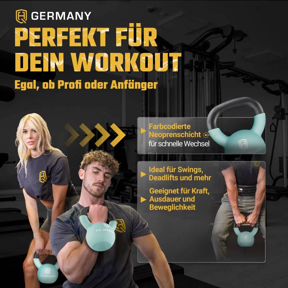 Kettlebell  Neopren Kugelhantel Krafttraining 2 - 32 kg