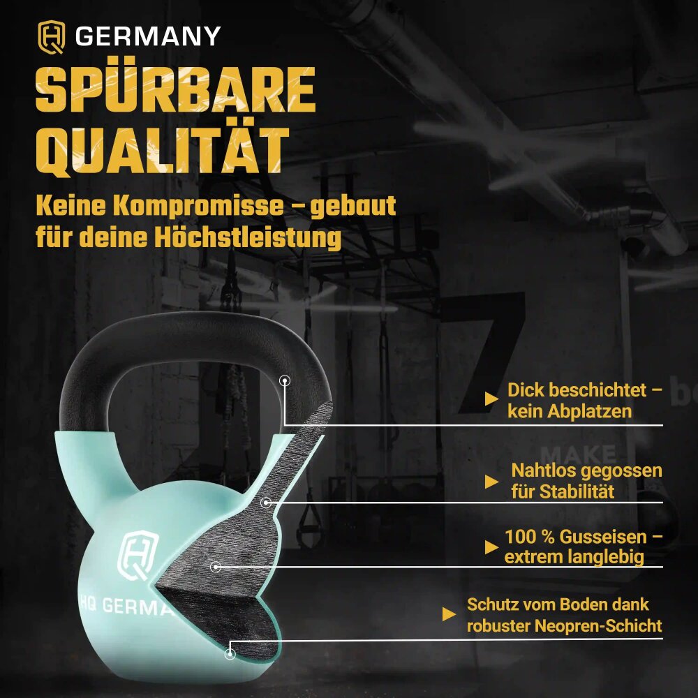 Kettlebell  Neopren Kugelhantel Krafttraining 2 - 32 kg