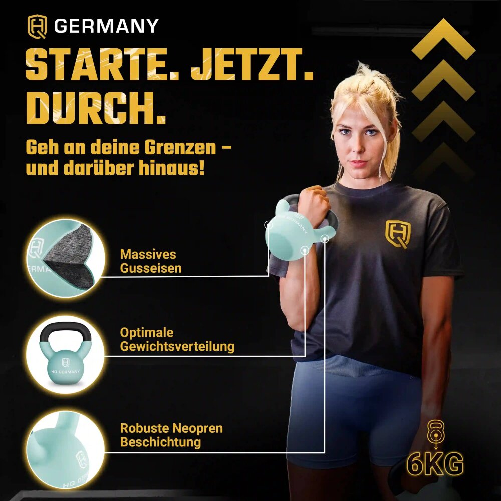 Kettlebell  Neopren Kugelhantel Krafttraining 2 - 32 kg