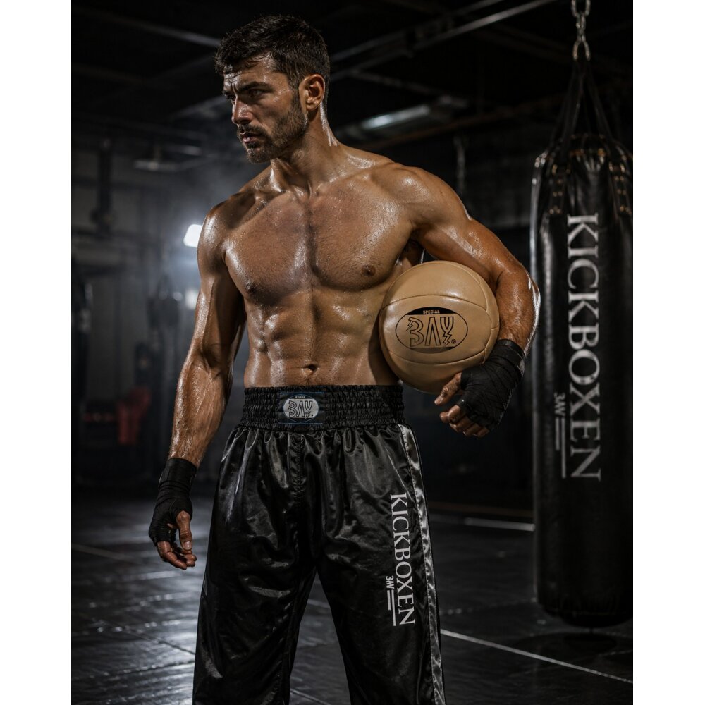 Medizinball Leder PU braun 3, 5, 7, 10 kg