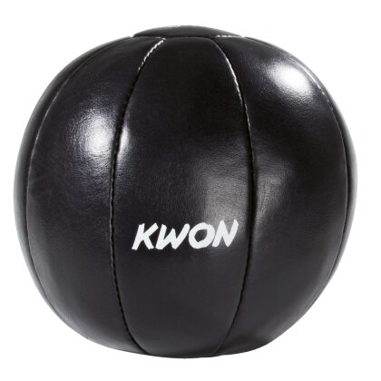 Echtes Leder Medizinball 3 kg schwarz