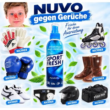 Nuvo Fresh Anti Geruchsspray Hygienespray Handschuhe Schuhe