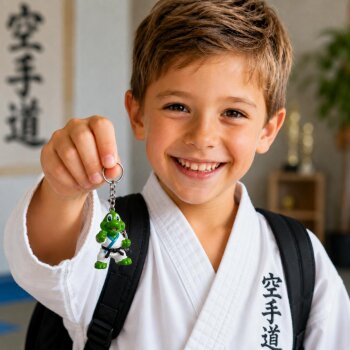 Kampf Drache Krokodil Karate Schlüsselanhänger