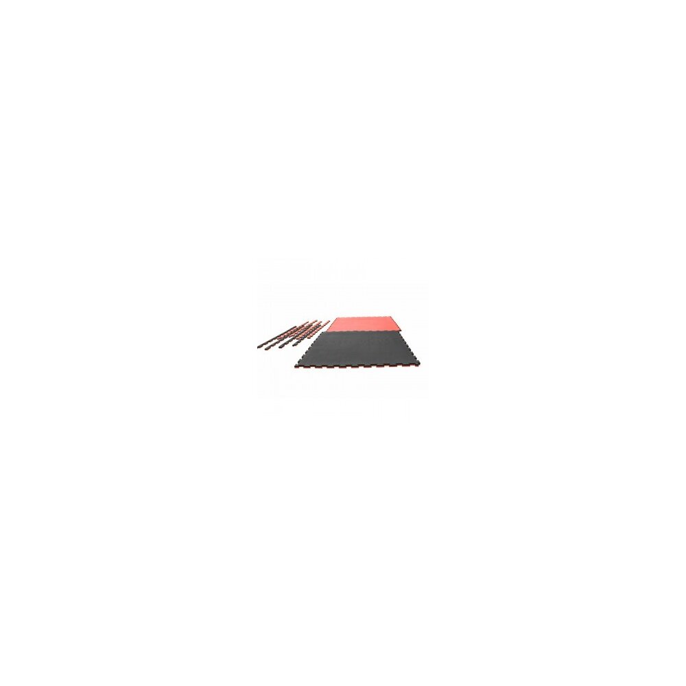Matten Kampfsportmatten Double schwarz rot 100x100x2cm