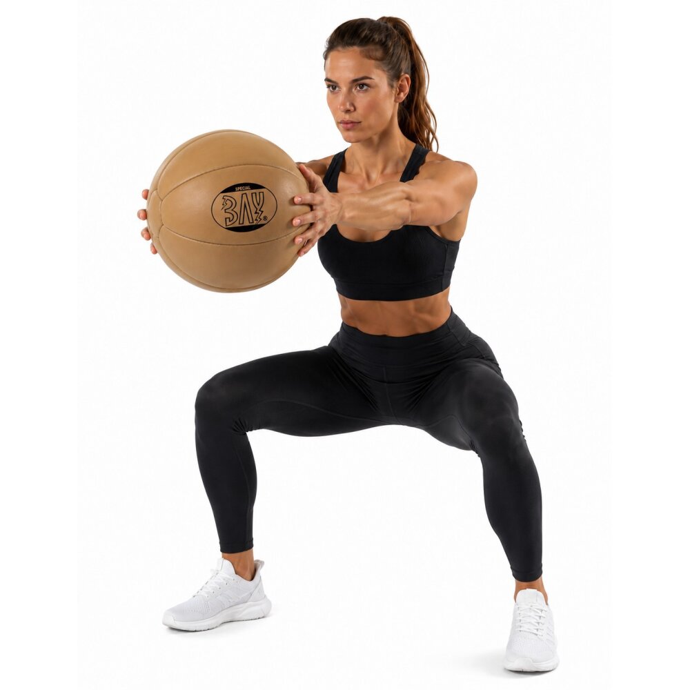 Retro Medizinball Leder PU 5 kg