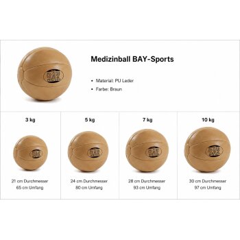 Retro Medizinball Leder PU 10 kg