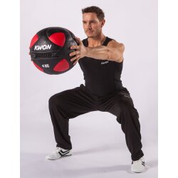 Trainingsball Medizinball 2 - 10 kg schwarz/rot
