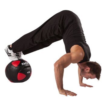 Trainingsball Medizinball 4 - 8 kg schwarz/rot