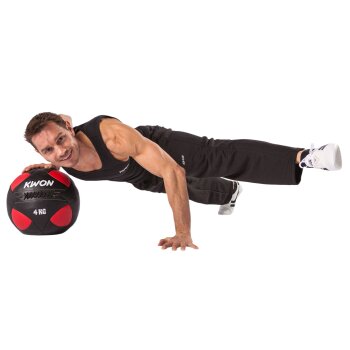 Trainingsball Medizinball 4 - 8 kg schwarz/rot