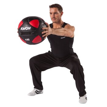 Trainingsball Medizinball 4 - 8 kg schwarz/rot